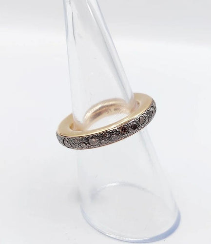 Bague 51 Pomellato Iconica - Alliance en or rose 18k et diamants bruns 58 Facettes A06511
