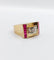 Bague 52 Bague tank Art déco en or rose 18k avec diamants et rubis synthétiques 58 Facettes A06536