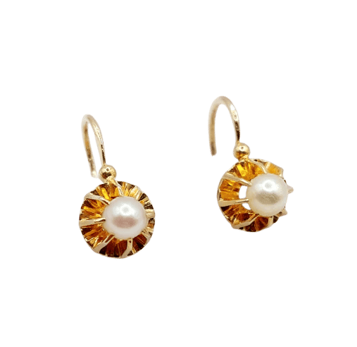 Boucles d'oreilles Boucles d’oreilles dormeuses en or rose 18k et perles 58 Facettes A05153