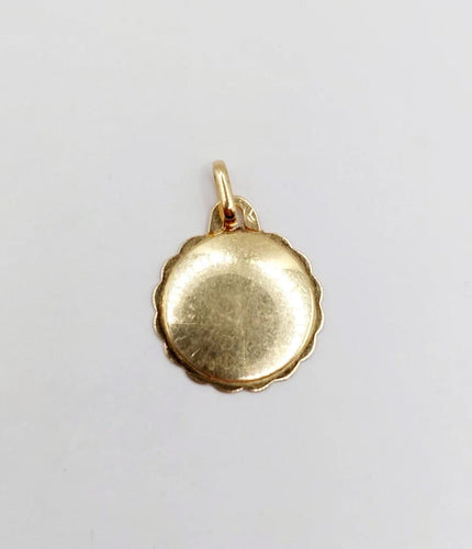 Pendentif Augis - Pendentif médaille d’amour 19 mm en or rose 18K et rubis 58 Facettes A06664