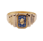 Bague 62 Bague chevalière victorienne en or rose 18k et émail bleu 58 Facettes A06638