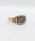 Bague 62 Bague chevalière victorienne en or rose 18k et émail bleu 58 Facettes A06638