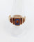 Bague 62 Bague chevalière victorienne en or rose 18k et émail bleu 58 Facettes A06638