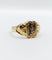 Bague 61 Chevalière victorienne - Bague en or 18k fleur ciselée 58 Facettes A06637