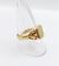 Bague 61 Chevalière victorienne - Bague en or 18k fleur ciselée 58 Facettes A06637