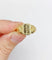 Bague 61 Chevalière victorienne - Bague en or 18k fleur ciselée 58 Facettes A06637