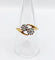 Bague 57.5 Bague Toi et Moi ancienne en or 18k et diamants taille ancienne 58 Facettes A06645
