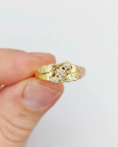 Bague 58.5 Bague victorienne à étoiles en or 18k (circa 1880) 58 Facettes A06661