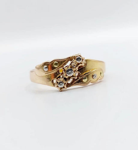 Bague 58.5 Bague victorienne à étoiles en or 18k (circa 1880) 58 Facettes A06661