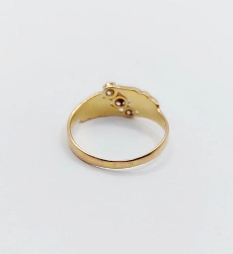 Bague 58.5 Bague victorienne à étoiles en or 18k (circa 1880) 58 Facettes A06661