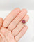 Bague 48 Bague fleur Art déco en or rose 18k avec diamant et rubis synthétiques 58 Facettes A04432