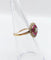 Bague 48 Bague fleur Art déco en or rose 18k avec diamant et rubis synthétiques 58 Facettes A04432