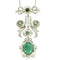 Collier Collier Guirlandes Belle Époque en platine et or jaune, émeraudes et diamants 58 Facettes CAN1616X3