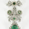 Collier Collier Guirlandes Belle Époque en platine et or jaune, émeraudes et diamants 58 Facettes CAN1616X3
