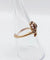 Bague 55.5 Bague victorienne trèfle en or rose 18k et diamants taille rose 58 Facettes A03066