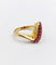 Bague 49 Bague jonc vintage en or 18k et rubis 58 Facettes A04058