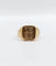 Bague 48 Chevalière antique en or 18k aux armoiries françaises 58 Facettes A03321