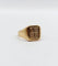 Bague 48 Chevalière antique en or 18k aux armoiries françaises 58 Facettes A03321