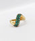 Bague 49 Bague jonc vintage en or 18k pavée d’émeraudes 58 Facettes A04057