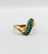 Bague 49 Bague jonc vintage en or 18k pavée d’émeraudes 58 Facettes A04057