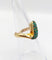 Bague 49 Bague jonc vintage en or 18k pavée d’émeraudes 58 Facettes A04057