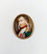 Pendentif Broche pendentif antique en or rose 14k avec porcelaine émaillée 58 Facettes A02447