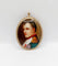 Pendentif Broche pendentif antique en or rose 14k avec porcelaine émaillée 58 Facettes A02447