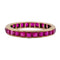 Bague 49 Alliance américaine Art déco en or rose 18k aux rubis synthétiques 58 Facettes A05845
