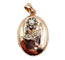 Pendentif Pendentif porte-photo en or rose 18k et argent, perles (circa 1900) 58 Facettes A05863