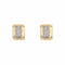 Boucles d'oreilles Boucles d'oreilles rectangulaires en or jaune 18 carats et diamants 58 Facettes 21-220B