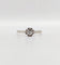Bague 51 Bague solitaire Art déco en or blanc 18k avec diamant taille ancienne 58 Facettes A05998