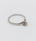 Bague 53.5 Bague solitaire vintage en or blanc 14k avec diamant 0,12 carat 58 Facettes A06195