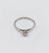 Bague 53.5 Bague solitaire vintage en or blanc 14k avec diamant 0,12 carat 58 Facettes A06195