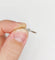 Bague 53.5 Bague solitaire vintage en or blanc 14k avec diamant 0,12 carat 58 Facettes A06195