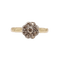 Bague 48.5 Bague marguerite en or jaune 18k et platine avec diamants 58 Facettes A06229