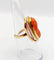 Bague 52 Bague cocktail style antique en or jaune 18k avec camée en corail 58 Facettes A06378