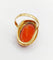 Bague 52 Bague cocktail style antique en or jaune 18k avec camée en corail 58 Facettes A06378
