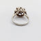 Bague 47.5 Bague fleur Art déco en or blanc 18k et diamants taille ancienne 58 Facettes A06391