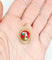 Pendentif Bardonnaud Limoges - Pendentif Art nouveau en or 18k, plaque émaillée 58 Facettes A06401