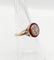 Bague 50 Bague cible Art déco en or jaune 18k, diamants taille rose et rubis calibrés 58 Facettes A06428