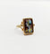 Bague 48.5 Bague Art nouveau Limoges en or 18k avec plaque émaillée 58 Facettes A06430