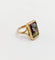 Bague 48.5 Bague Art nouveau Limoges en or 18k avec plaque émaillée 58 Facettes A06430