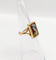 Bague 48.5 Bague Art nouveau Limoges en or 18k avec plaque émaillée 58 Facettes A06430
