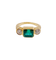 Bague 49 Bague jarretière vintage en or 18k avec émeraude et diamants 58 Facettes A06440