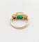 Bague 49 Bague jarretière vintage en or 18k avec émeraude et diamants 58 Facettes A06440