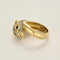 Bague 58 Bague félin jonc bombé en or jaune, diamants et saphir 58 Facettes LP1404/
