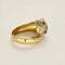 Bague 58 Bague félin jonc bombé en or jaune, diamants et saphir 58 Facettes LP1404/