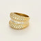 Bague 63 Les Deux Mondes - Bague en or jaune et diamants 58 Facettes LP1329/