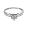 Bague 51 Illusion - Bague solitaire en or blanc 750/1000 et diamants 58 Facettes LP1463/