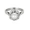 Bague 49 Bague feuille perlée en or blanc 18 carats, perle et diamants 58 Facettes LP1504/